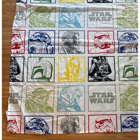 Star Wars Twin Flat Sheet Iconic Characters Cotton Poly Officially Licensed - Picture 3 of 7